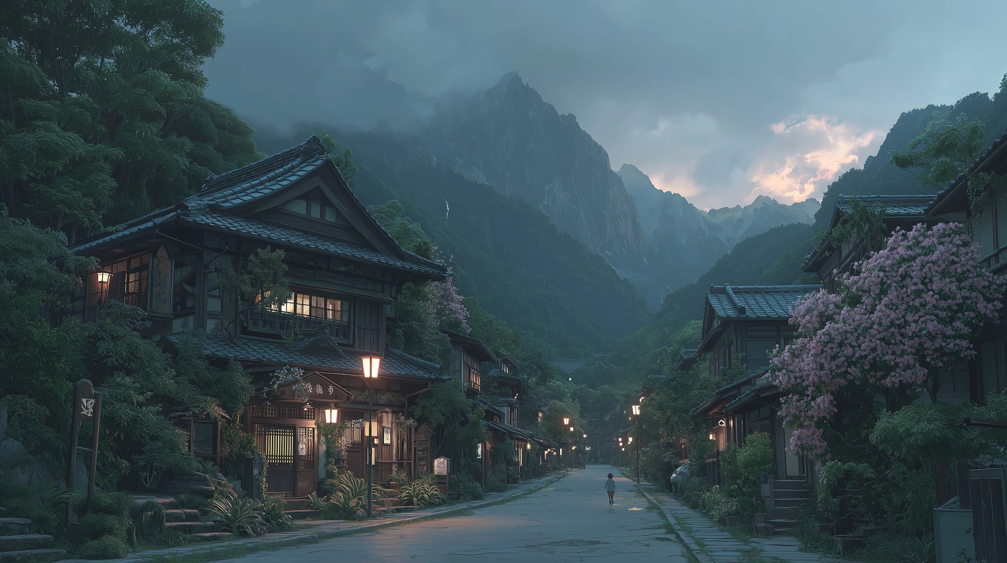 alex1241 wide shot of a traditional japanese rural village at d 9bb5294a 6829 4bfa a098 4d31d6d75281